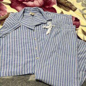 Women’s Blue Striped 2 Pc Set